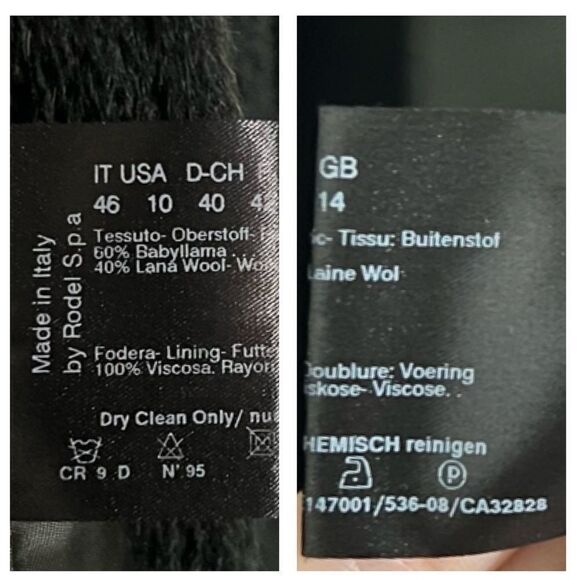 Cinzia Rocca Baby Llama Wool Dark Forest Green Coat Italian Size 10 US - Picture 13 of 14